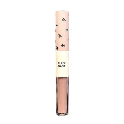 Black Nana Double-Ended Lip Glaze Mirror Cross-Border Water Gloss Gray Powder Lip Mud Lip Gloss Light Makeup Nude Color Plain Lipstick