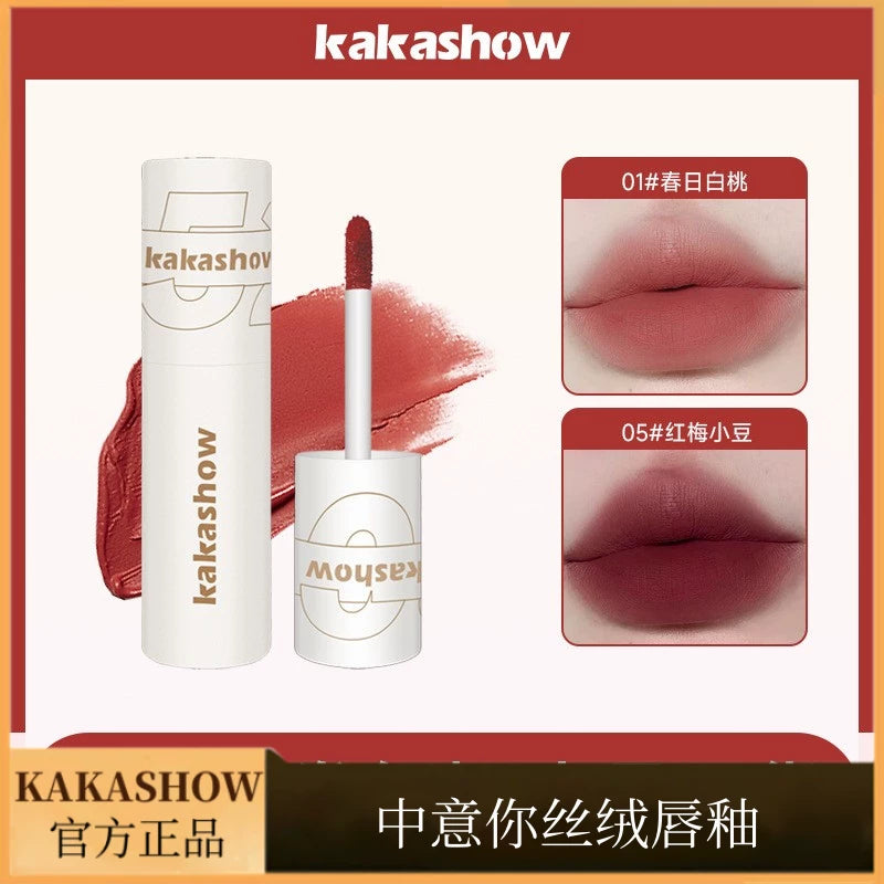 Kakashow Loves You Velvet Lip Glaze Matte Cream Matte Lipstick Airy Feeling Not Easy To Stick Lip Mud Lipstick