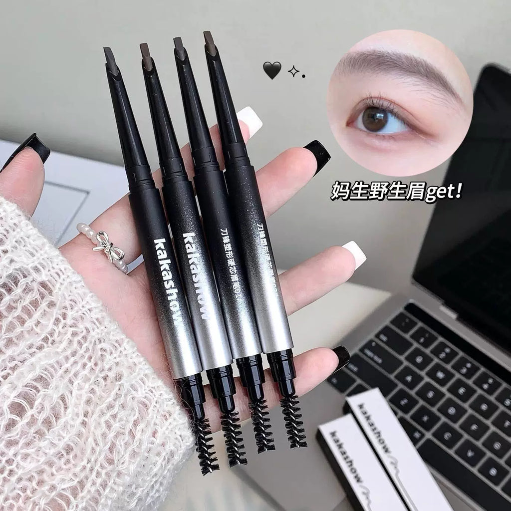 Kakashow Blade Shaping Hard-core Eyebrow Pencil Comes With Eyebrow Brush, Easy To Blend And Dye The Roots, Eyebrow Cream Silky For Students