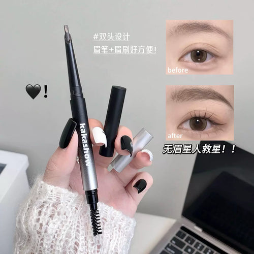 Kakashow Blade Shaping Hard-core Eyebrow Pencil Comes With Eyebrow Brush, Easy To Blend And Dye The Roots, Eyebrow Cream Silky For Students