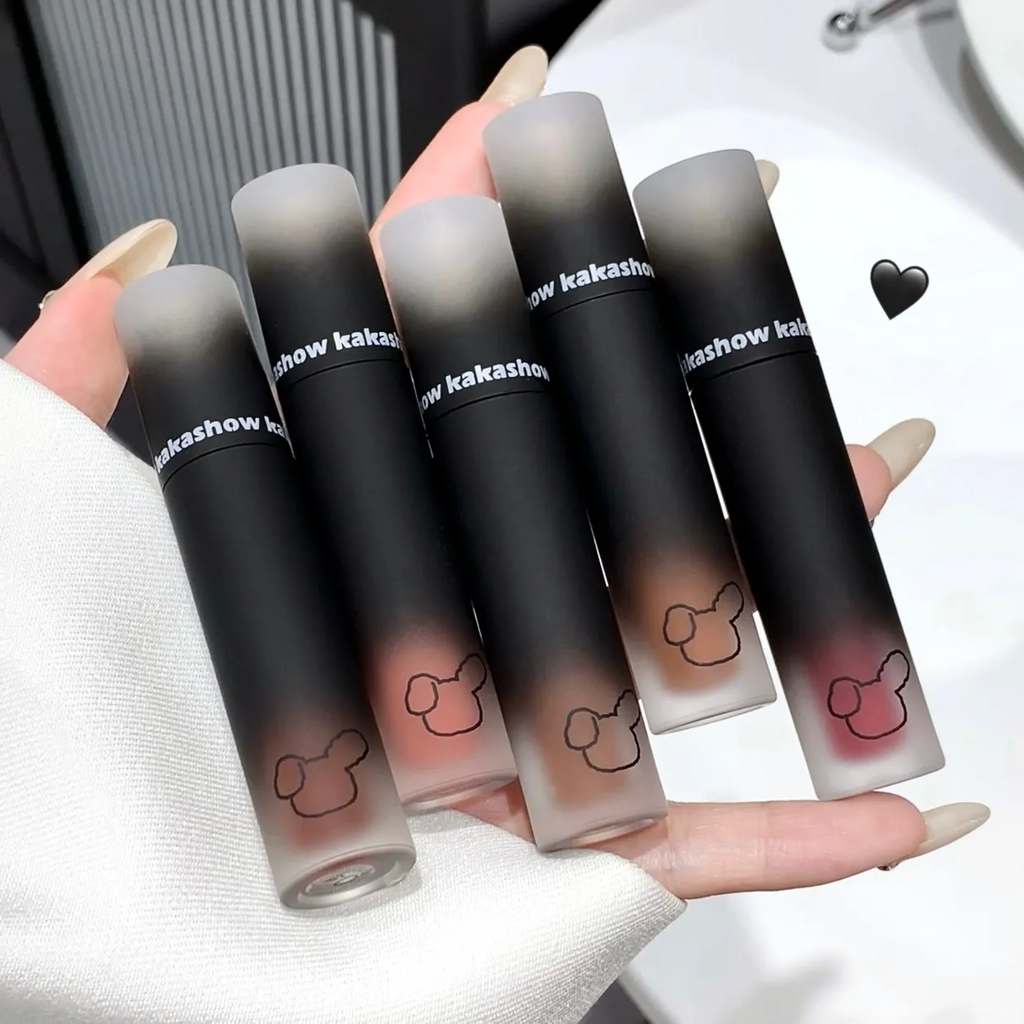 Kakashow Cute Bear Lip Glaze Matte Matte Lip Mud Student Pseudo-face Whitening Lipstick Niche Affordable Genuine