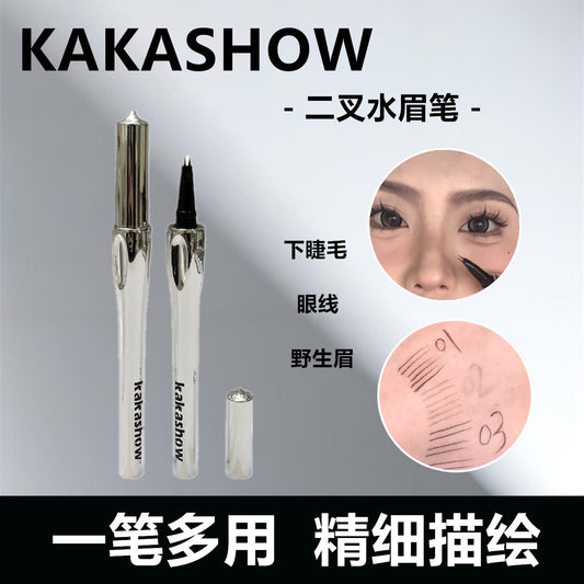 Kakashow Binary Water Eyebrow Pen Wild Eyebrow Eyelash Root Waterproof Sweat-proof Natural Hair Flu Eyebrow Pen