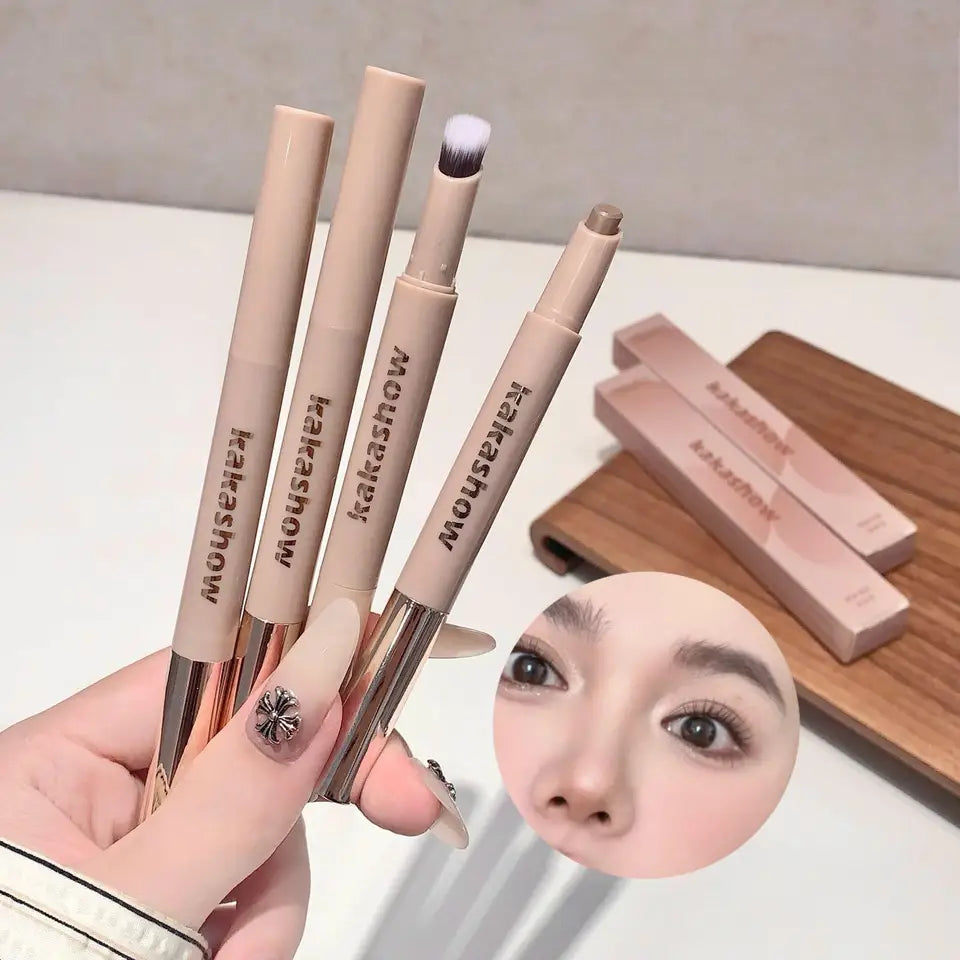 Kakashow Nose Shadow Contour Pen with Sumdge Brush Smooth Cream Texture Natural 3D Facial Contour Stick